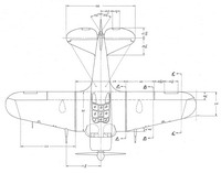 Plan view of CAC CA-12 Boomerang showing dimensions