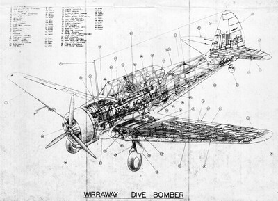 Cutaway drawing of CAC Wirraway Mk III aircraft