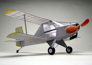 Jiro Sugimoto's peanut scale model of the Amethyst Falcon, from a plan designed by Derek Buckmaster